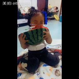 小孩吃老瓜视频